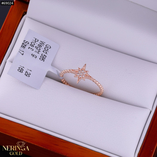 Rose gold women's ring #69024