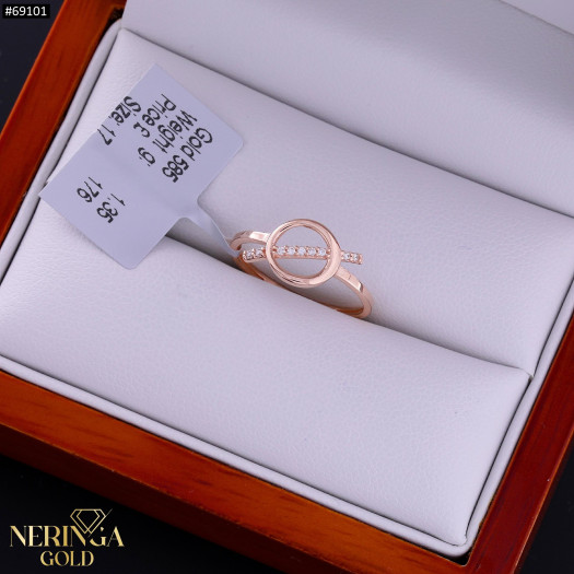 Rose gold women's ring #69101