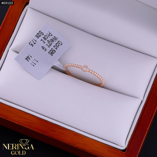 Rose gold women's ring #69103