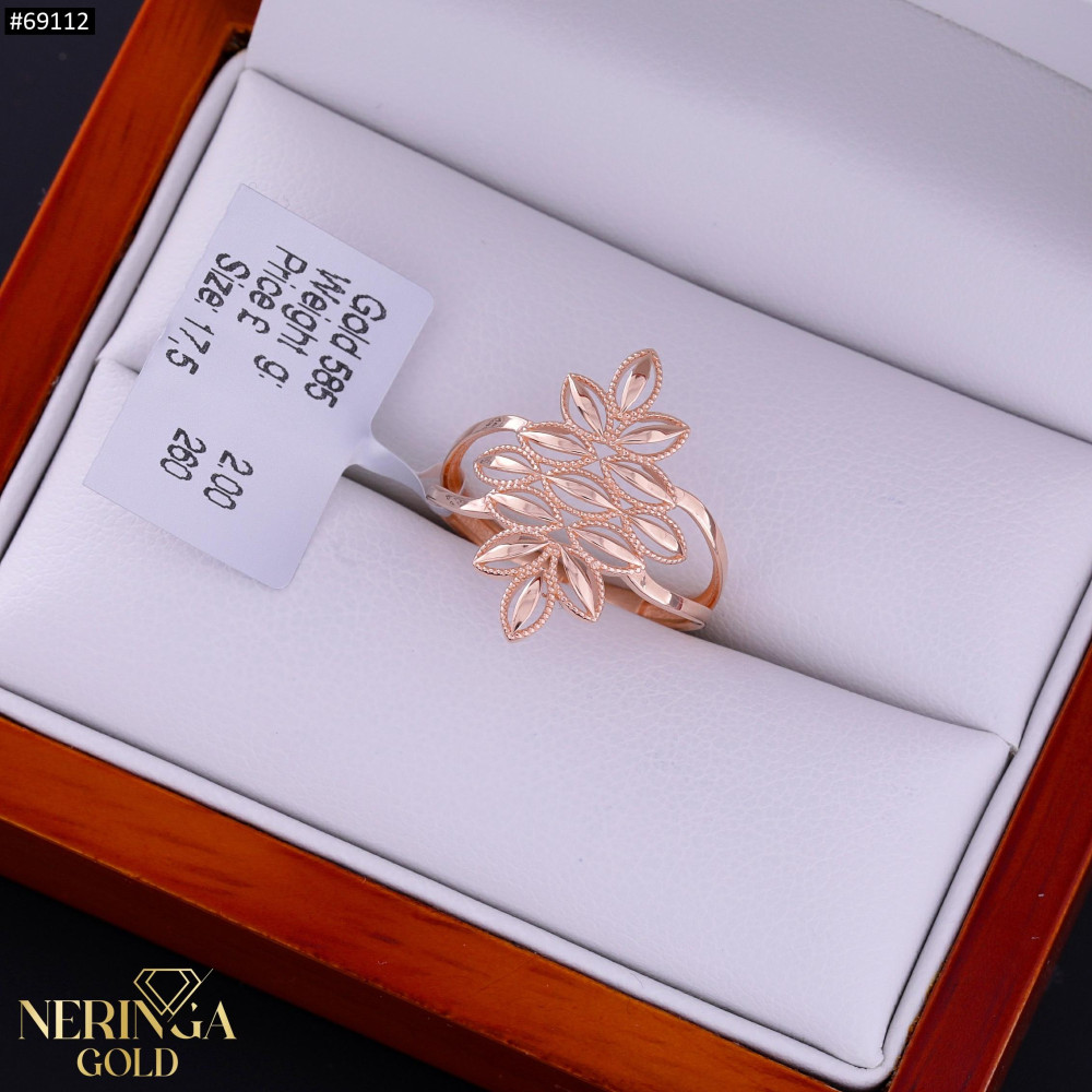 Rose gold women's ring #69112
