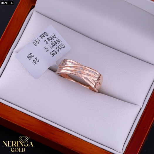 Rose gold women's ring #69114