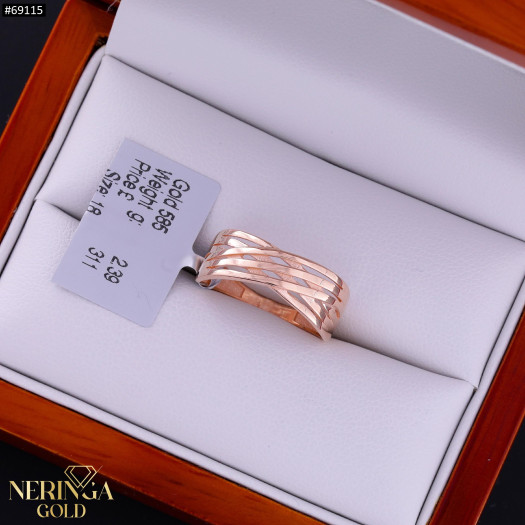 Rose gold women's ring #69115
