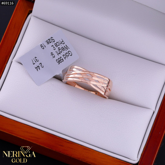 Rose gold women's ring #69116