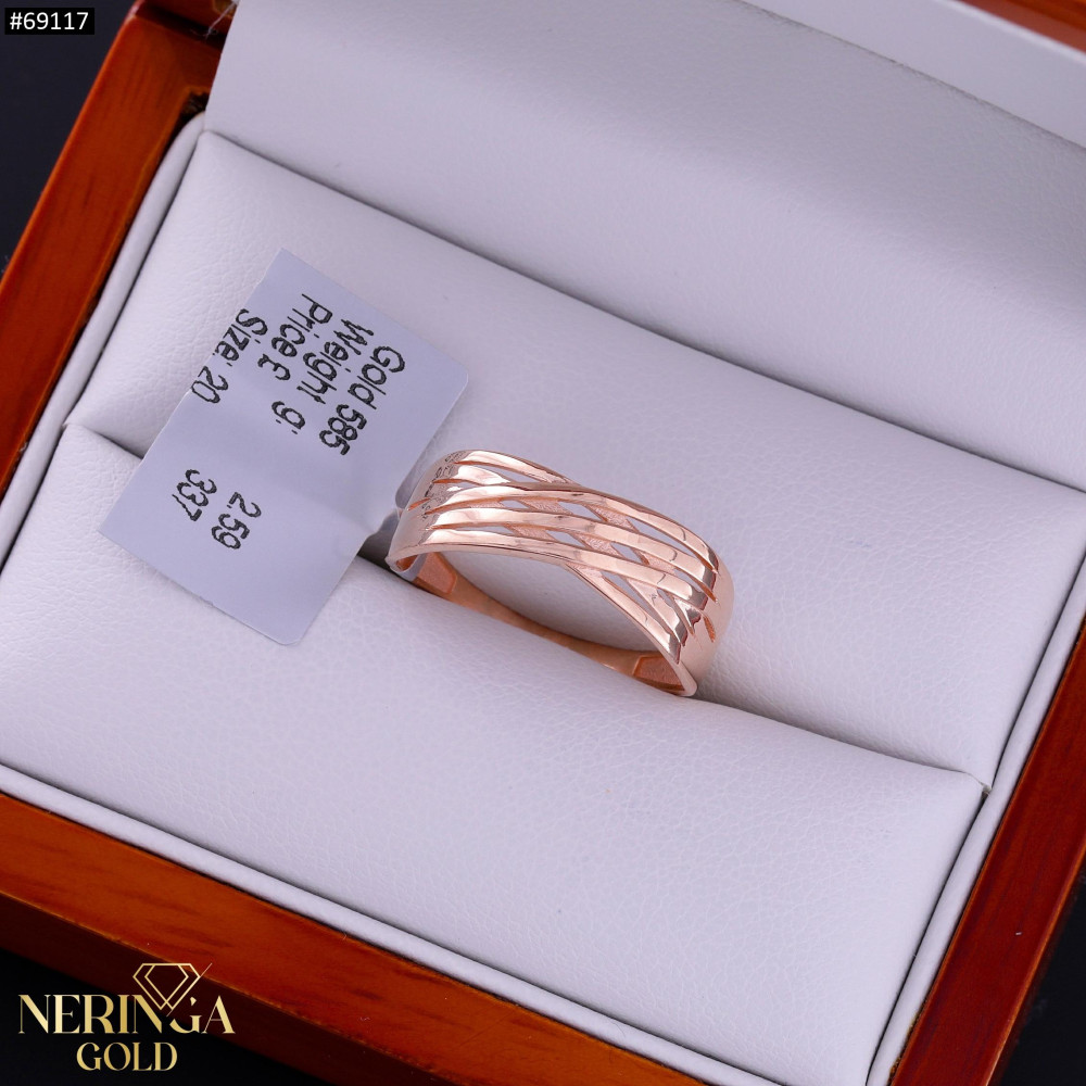 Rose gold women's ring #69117