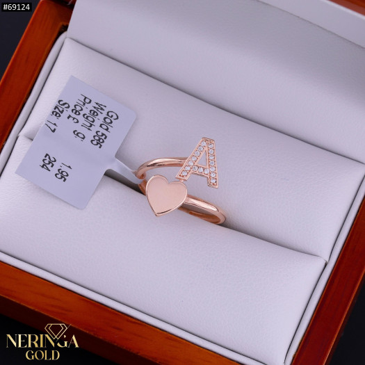 Rose gold women's ring #69124