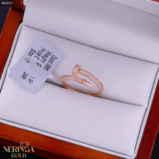 Rose gold women's ring #69057