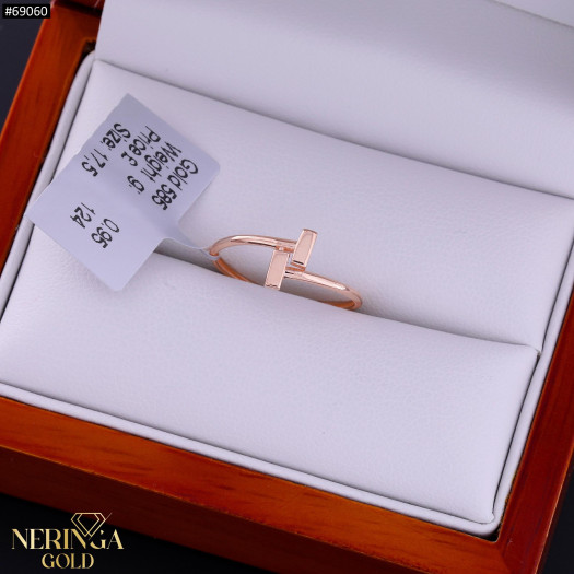 Rose gold women's ring #69060