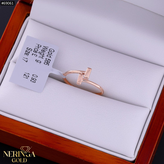 Rose gold women's ring #69061