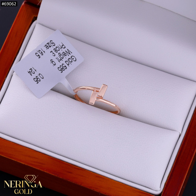 Rose gold women's ring #69062