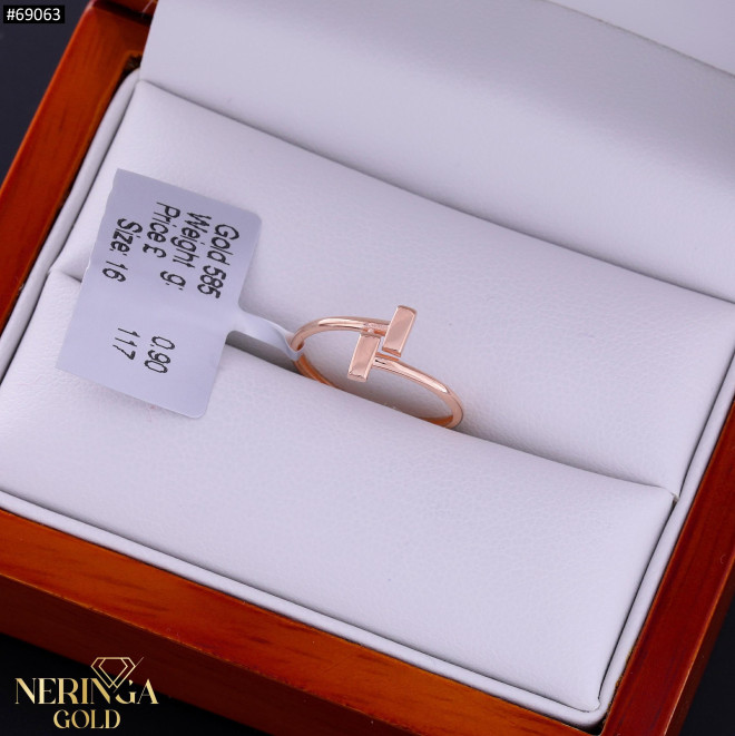 Rose gold women's ring #69063