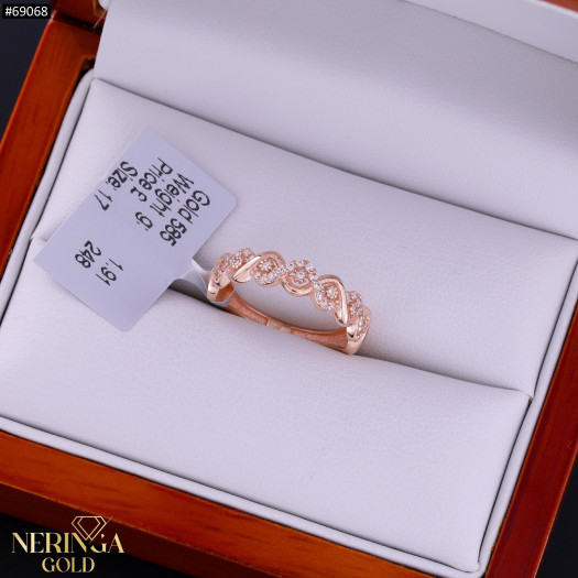 Rose gold women's ring #69068