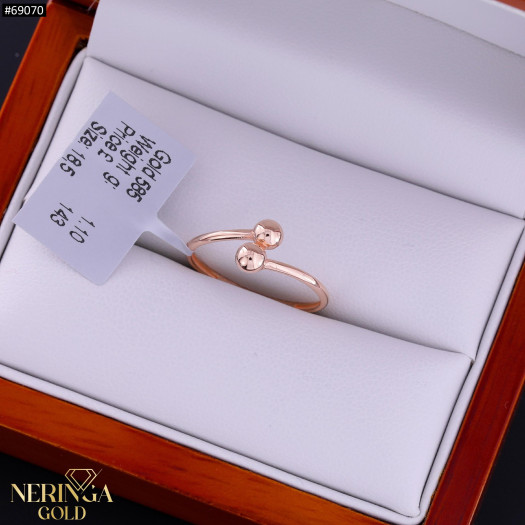 Rose gold women's ring #69070