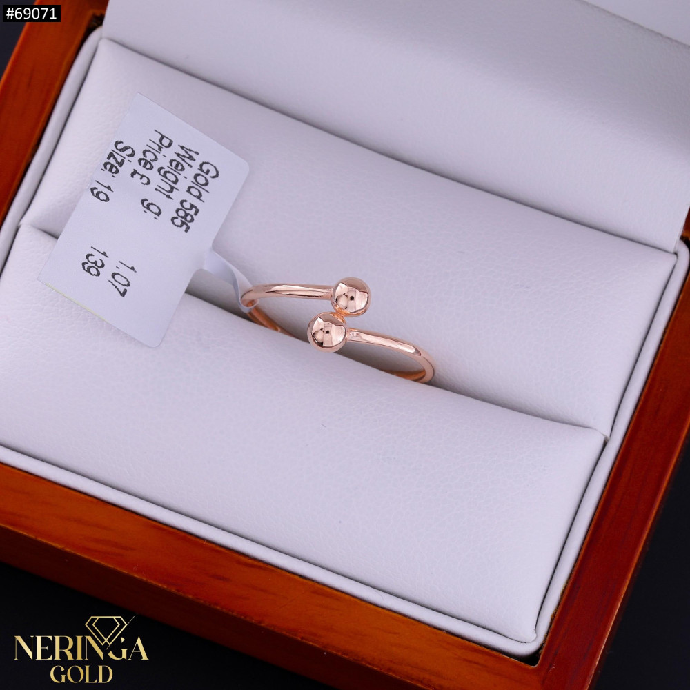 Rose gold women's ring #69071