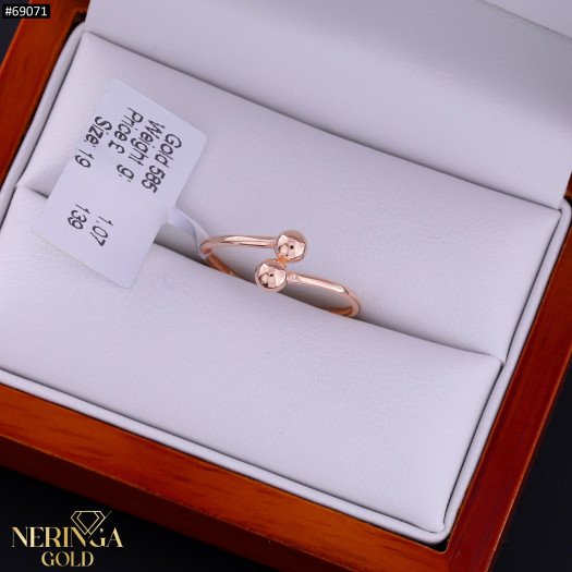 Rose gold women's ring #69071