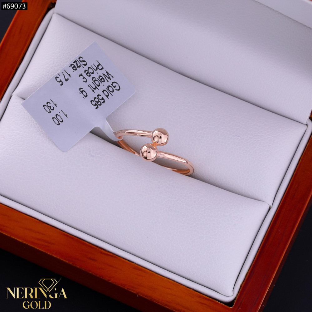 Rose gold women's ring #69073