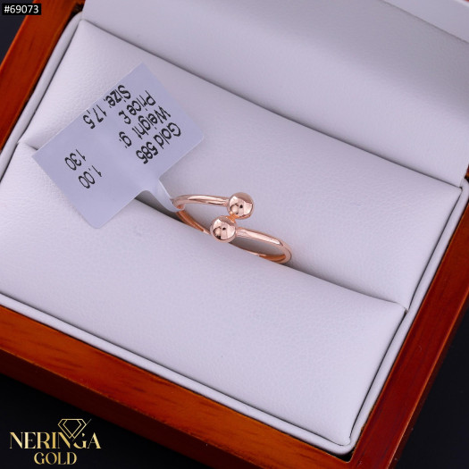 Rose gold women's ring #69073