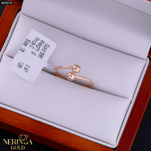 Rose gold women's ring #69076