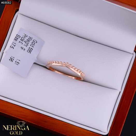 Rose gold women's ring #69082
