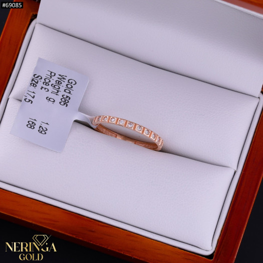 Rose gold women's ring #69085