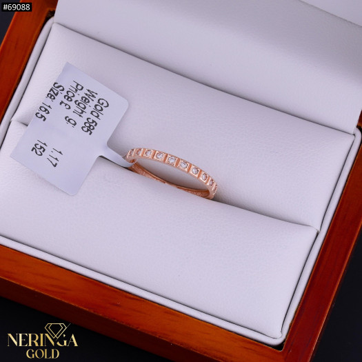 Rose gold women's ring #69088