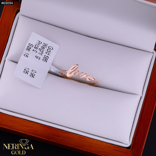 Rose gold women's ring #69094