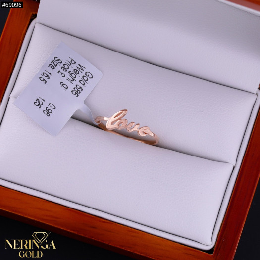 Rose gold women's ring #69096