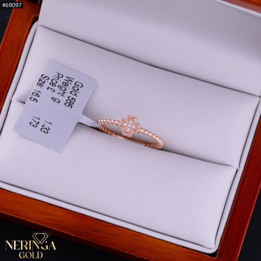 Rose gold women's ring #69097
