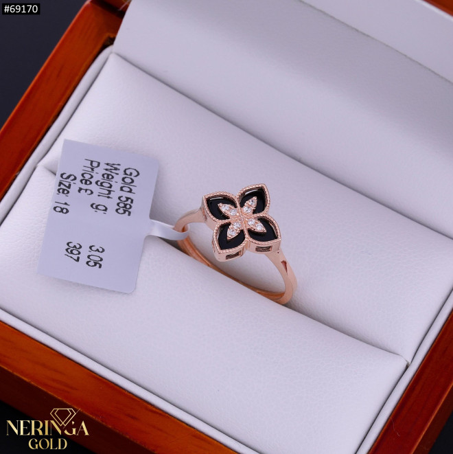 Rose gold women's ring #69170