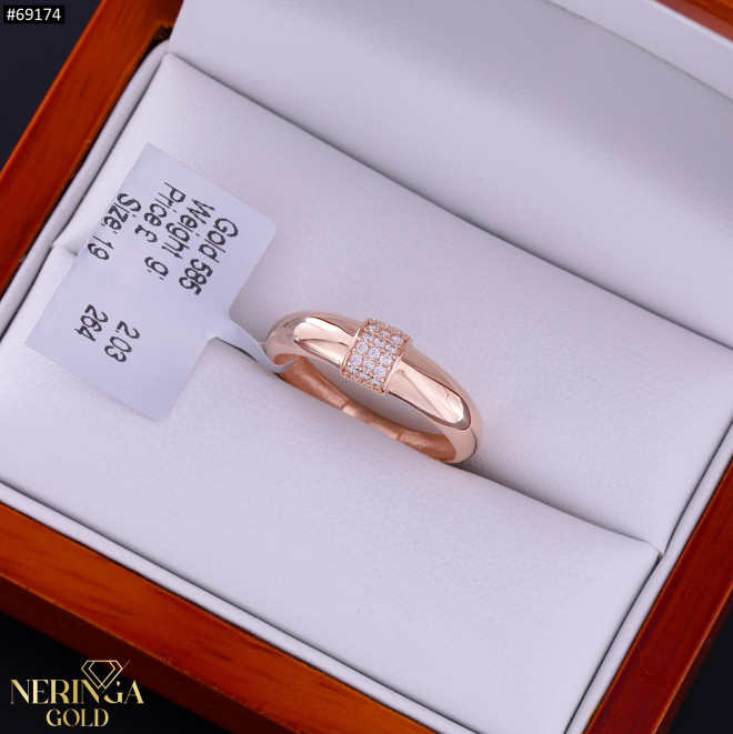 Rose gold women's ring #69174