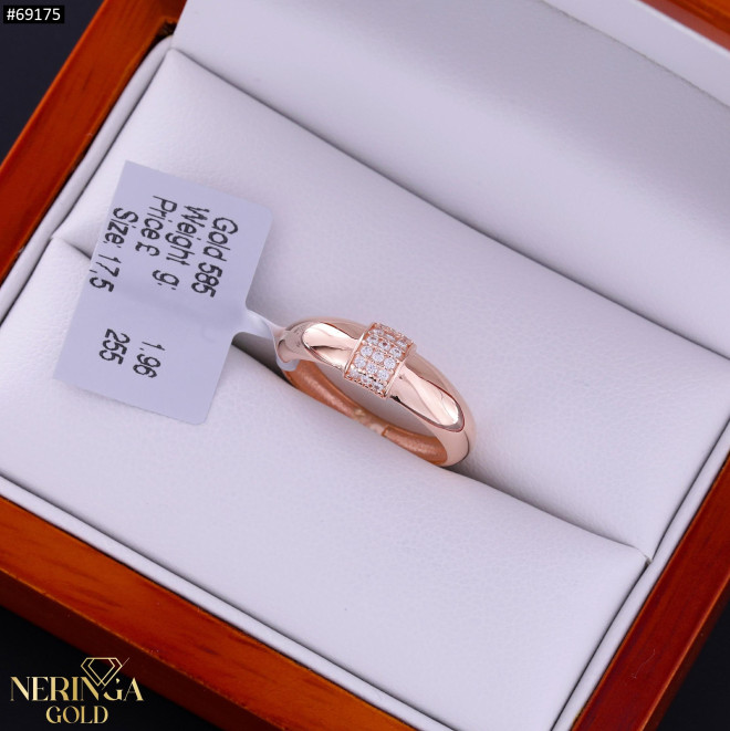 Rose gold women's ring #69175