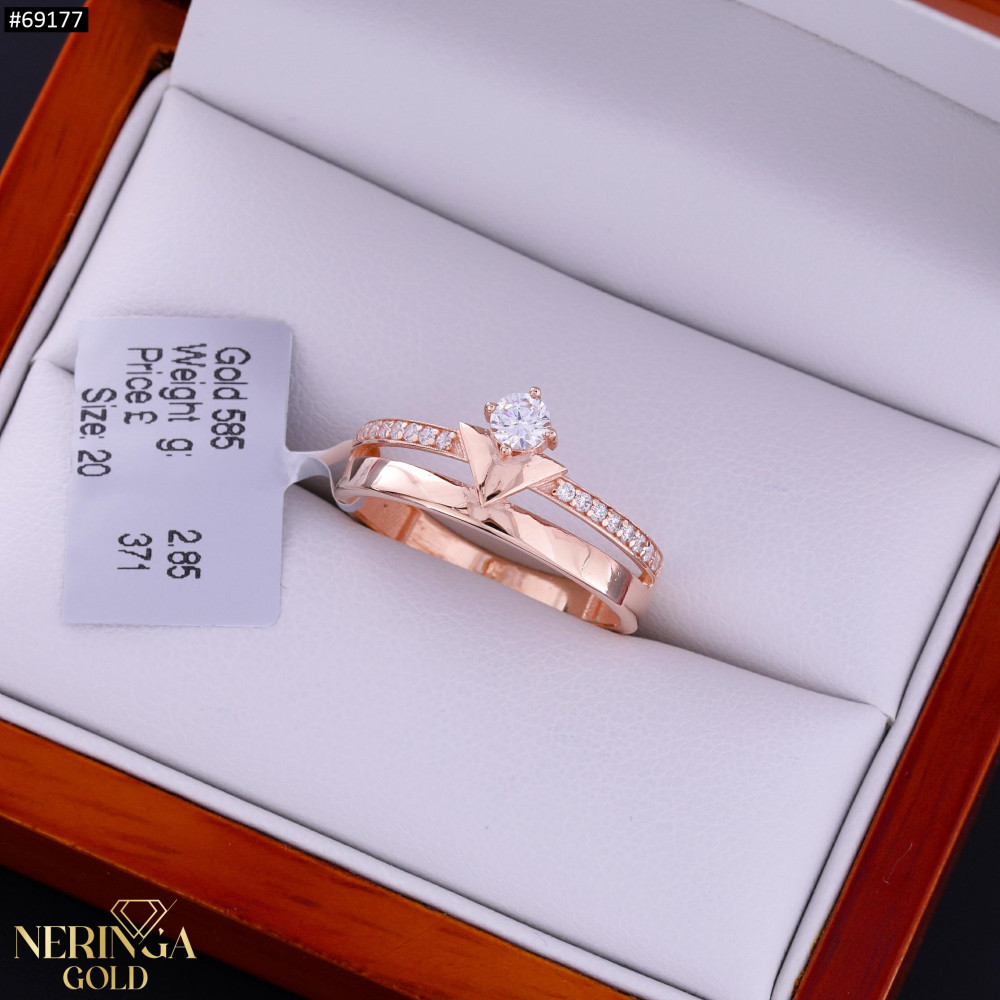 Rose gold women's ring #69177