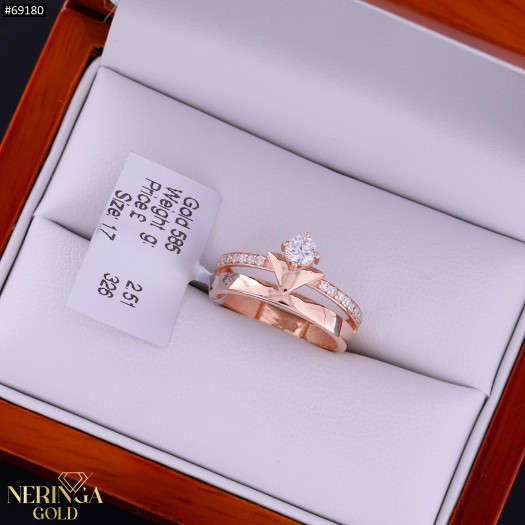 Rose gold women's ring #69180