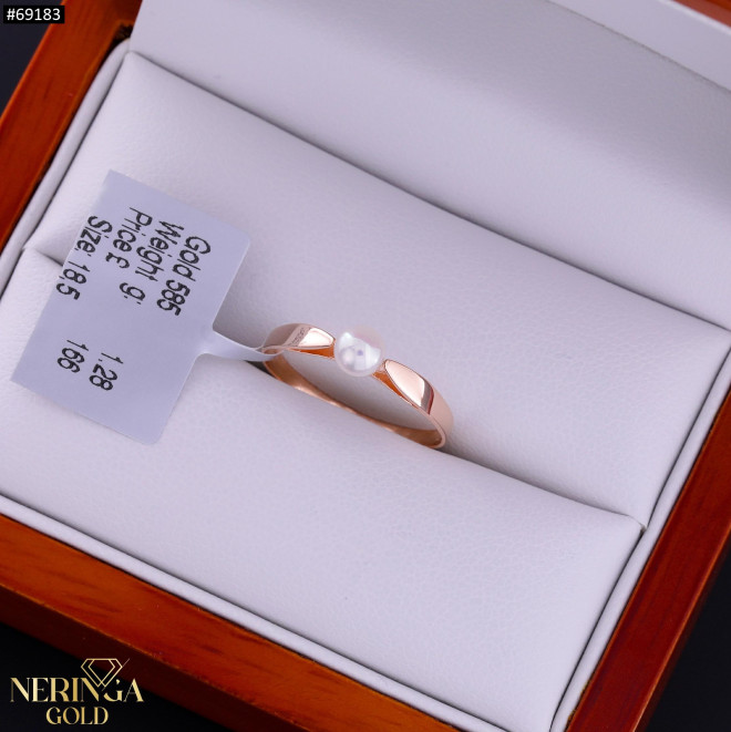 Rose gold women's ring #69183