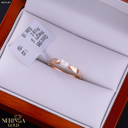 Rose gold women's ring #69184