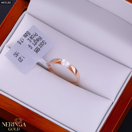 Rose gold women's ring #69186