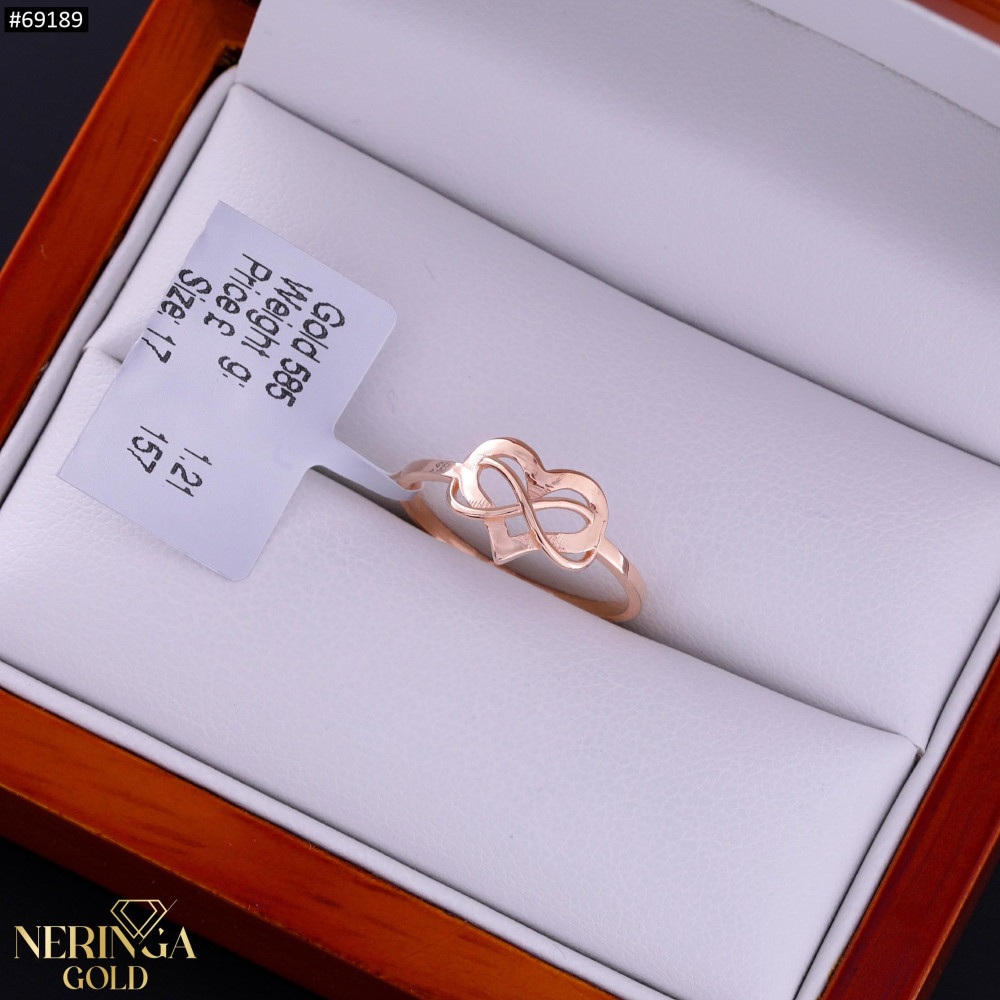 Rose gold women's ring #69189
