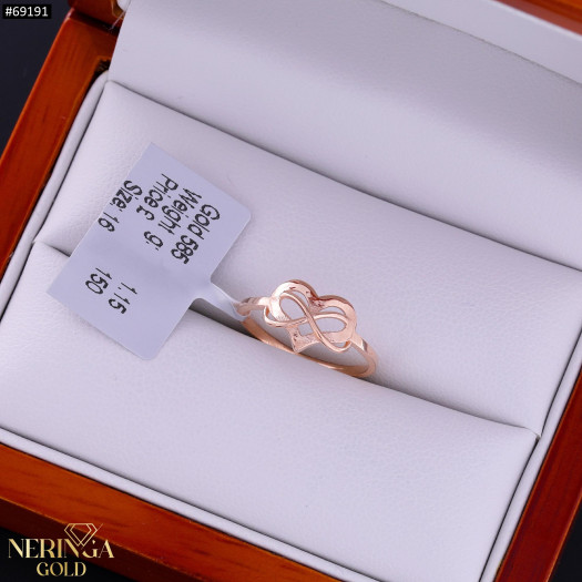 Rose gold women's ring #69191