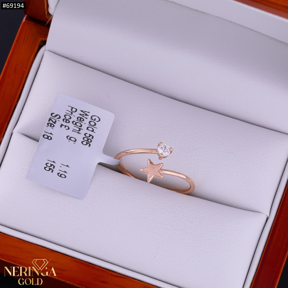 Rose gold women's ring #69194