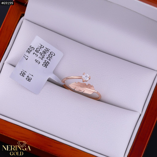 Rose gold women's ring #69199