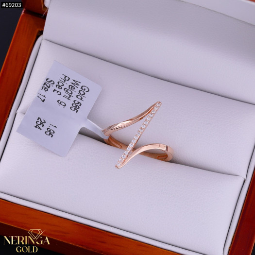 Rose gold women's ring #69203