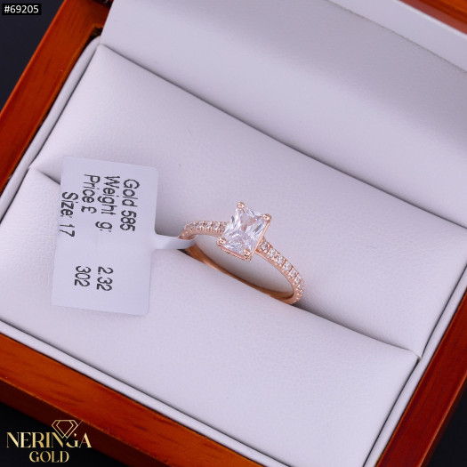 Rose gold women's ring #69205