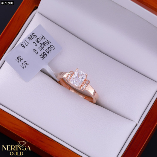 Rose gold women's ring #69208
