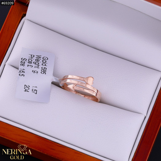 Rose gold women's ring #69209