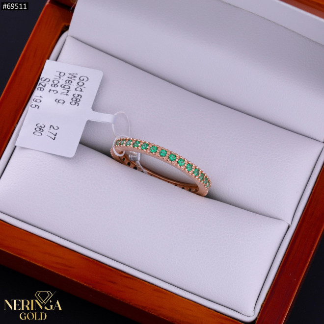 Rose gold women's ring #69511