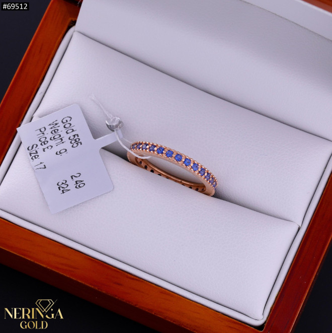 Rose gold women's ring #69512