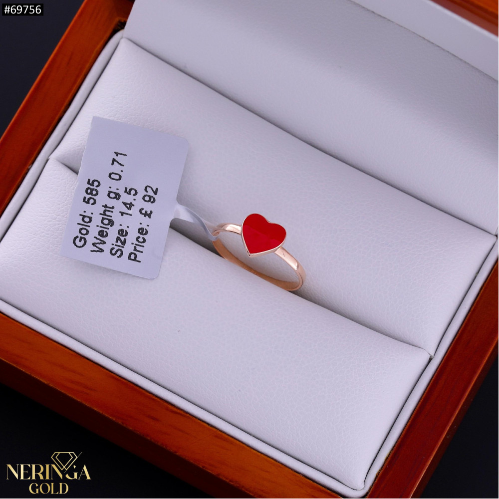 Rose gold women's ring #69756