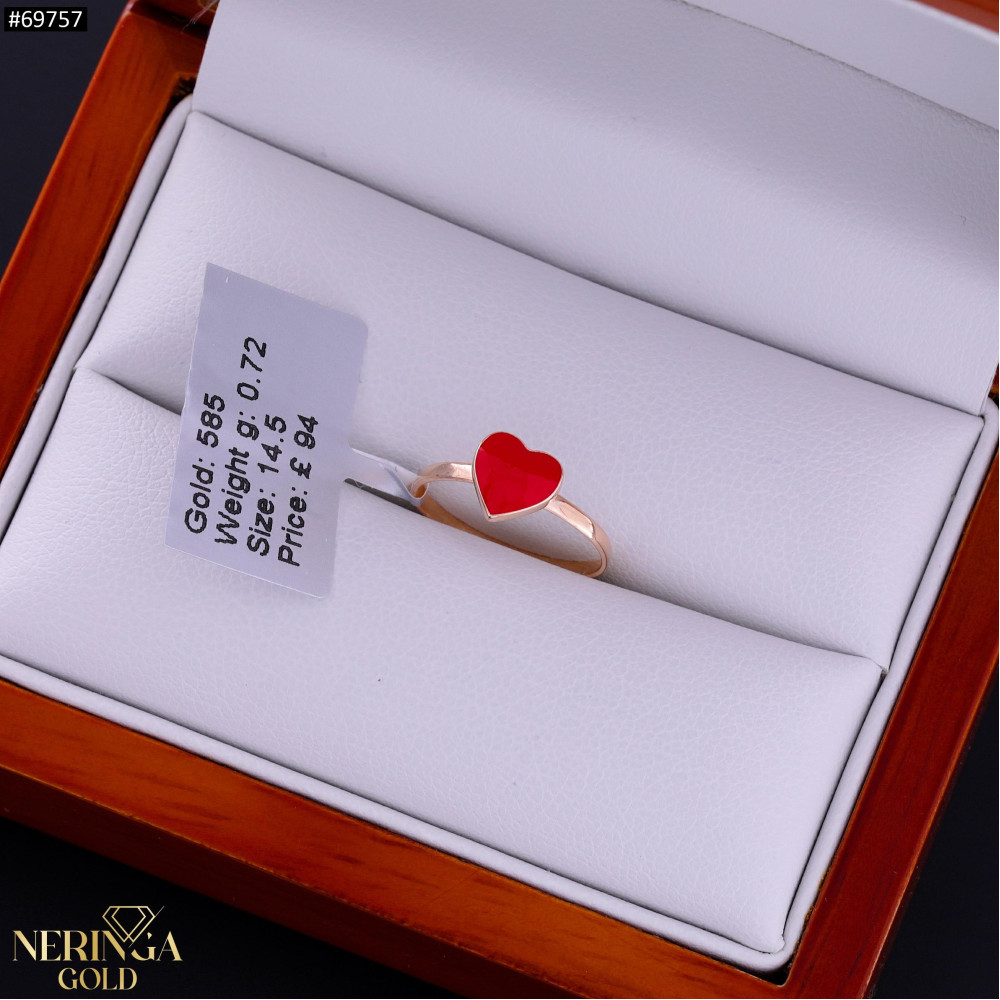 Rose gold women's ring #69757