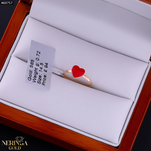 Rose gold women's ring #69757