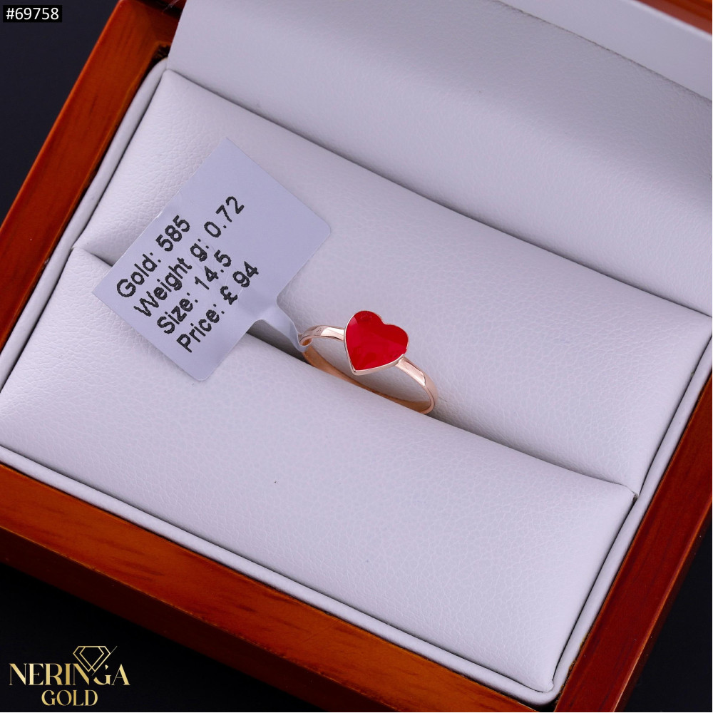 Rose gold women's ring #69758
