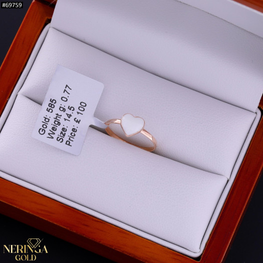 Rose gold women's ring #69759